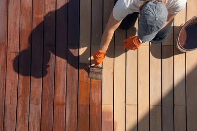 Deck staining project in Ottawa